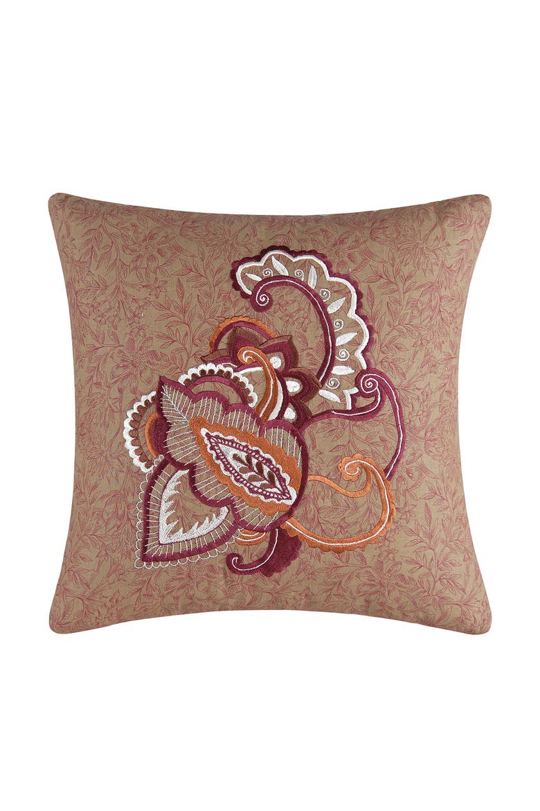Avanni Quilted Throw Pillow, 16" x 16", Main, color, Brown