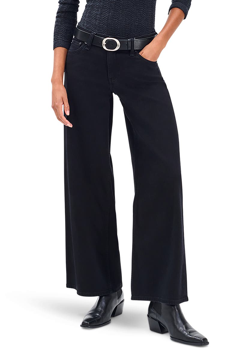 Andi Mid Rise Wide Leg Jeans, Main, color, BLACK