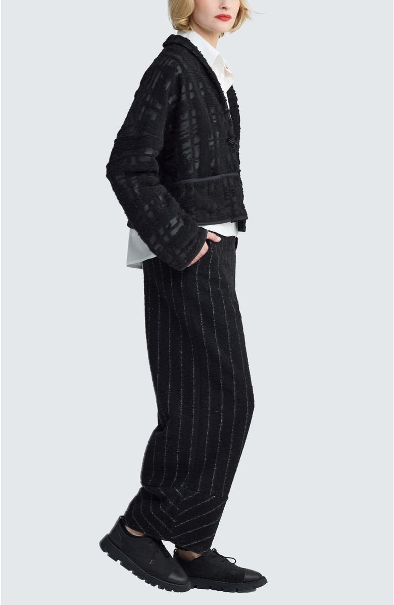 LUUKAA Illora Striped-Felt Pants, Alternate, color,