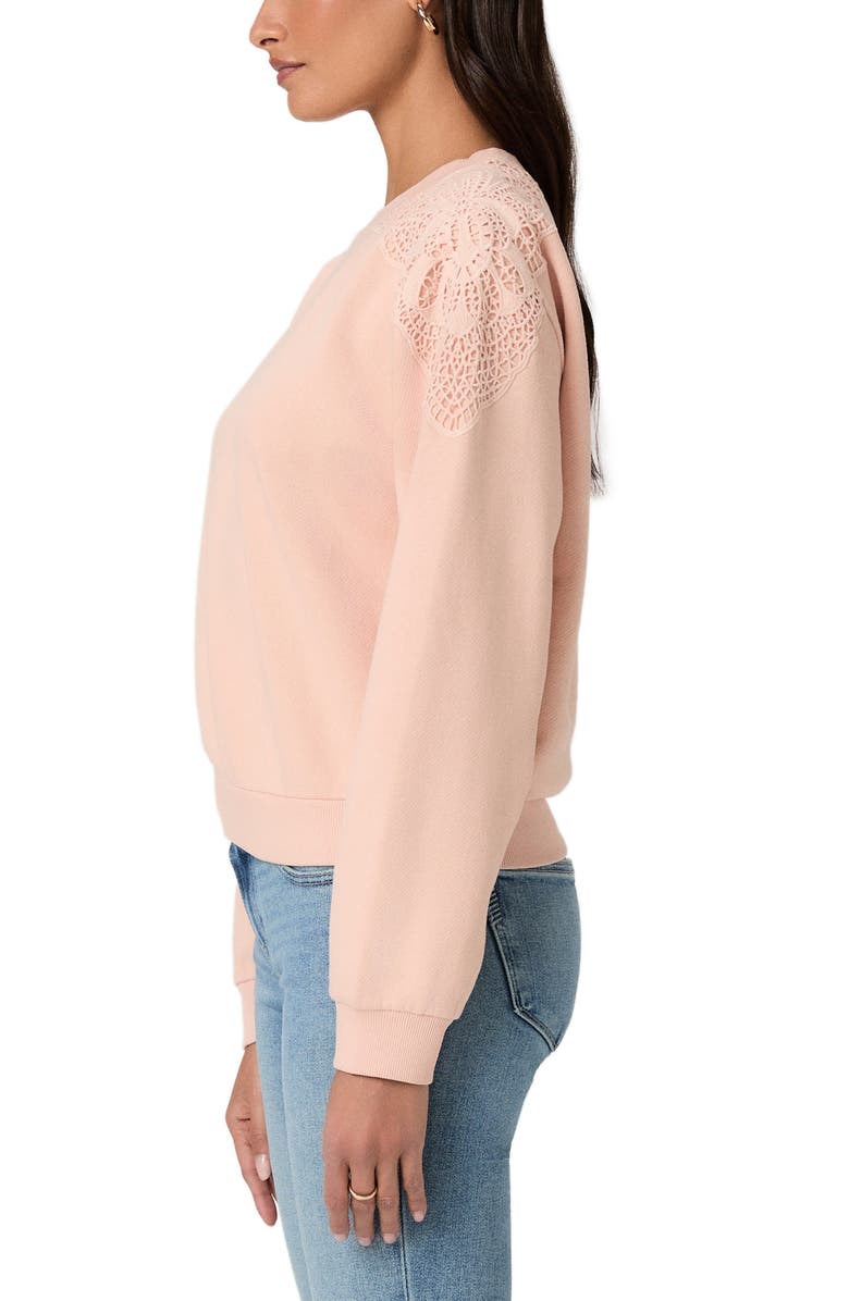 PAIGE Dagmar Embellished Sweatshirt, Alternate, color, Light Pink