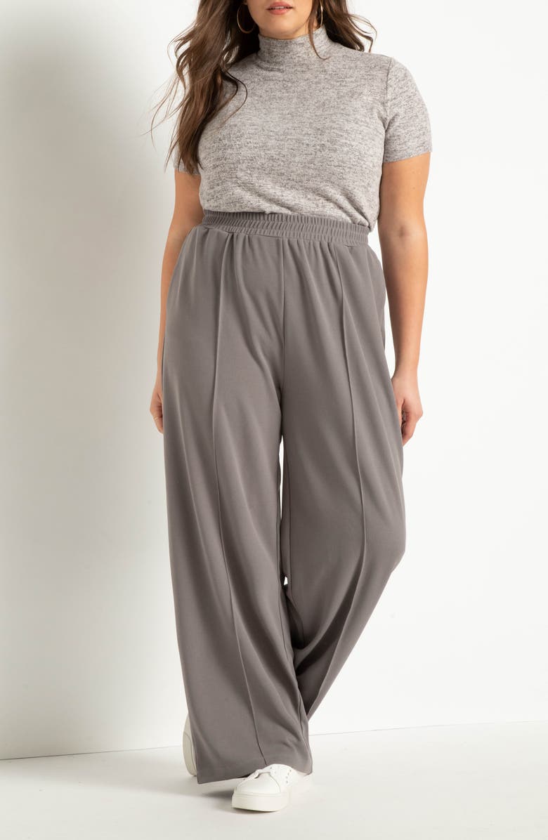 ELOQUII Pintuck Wide Leg Pants, Alternate, color,