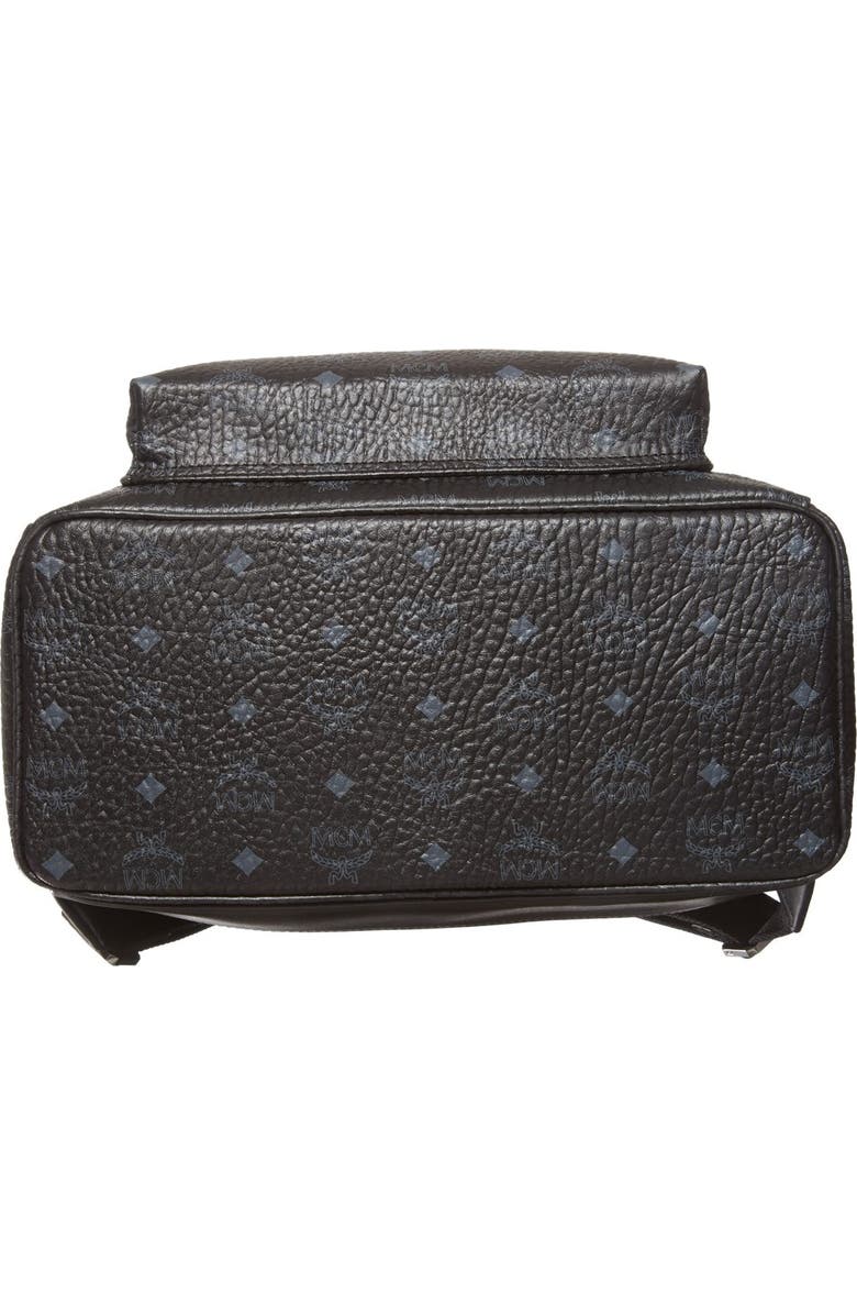 MCM Medium Stark Visetos Studded Backpack, Alternate, color, Black