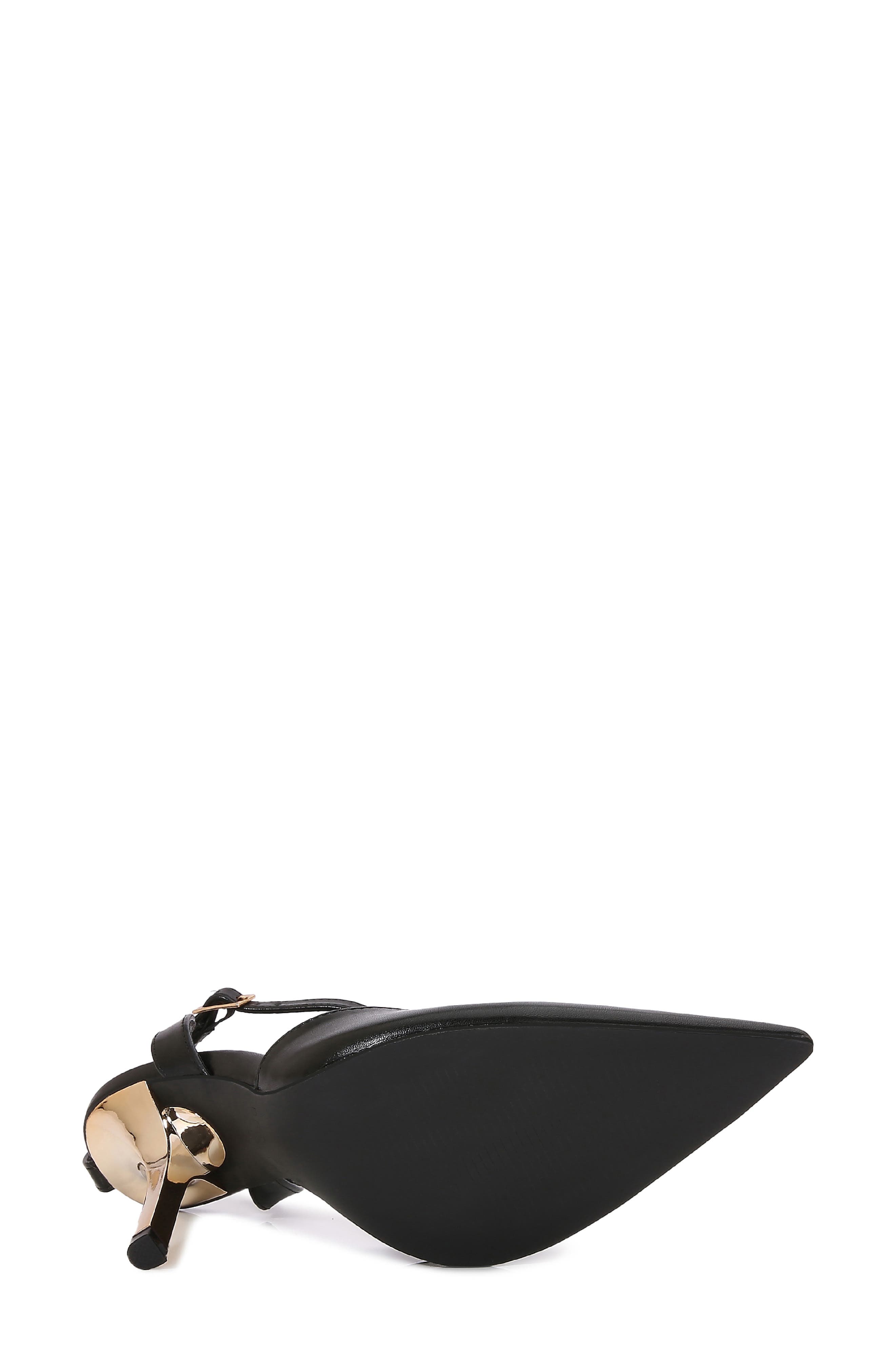 BERNESS <p>Clarissa Faux Leather D'Orsay Pump (Women)</p>, Alternate, color, Black