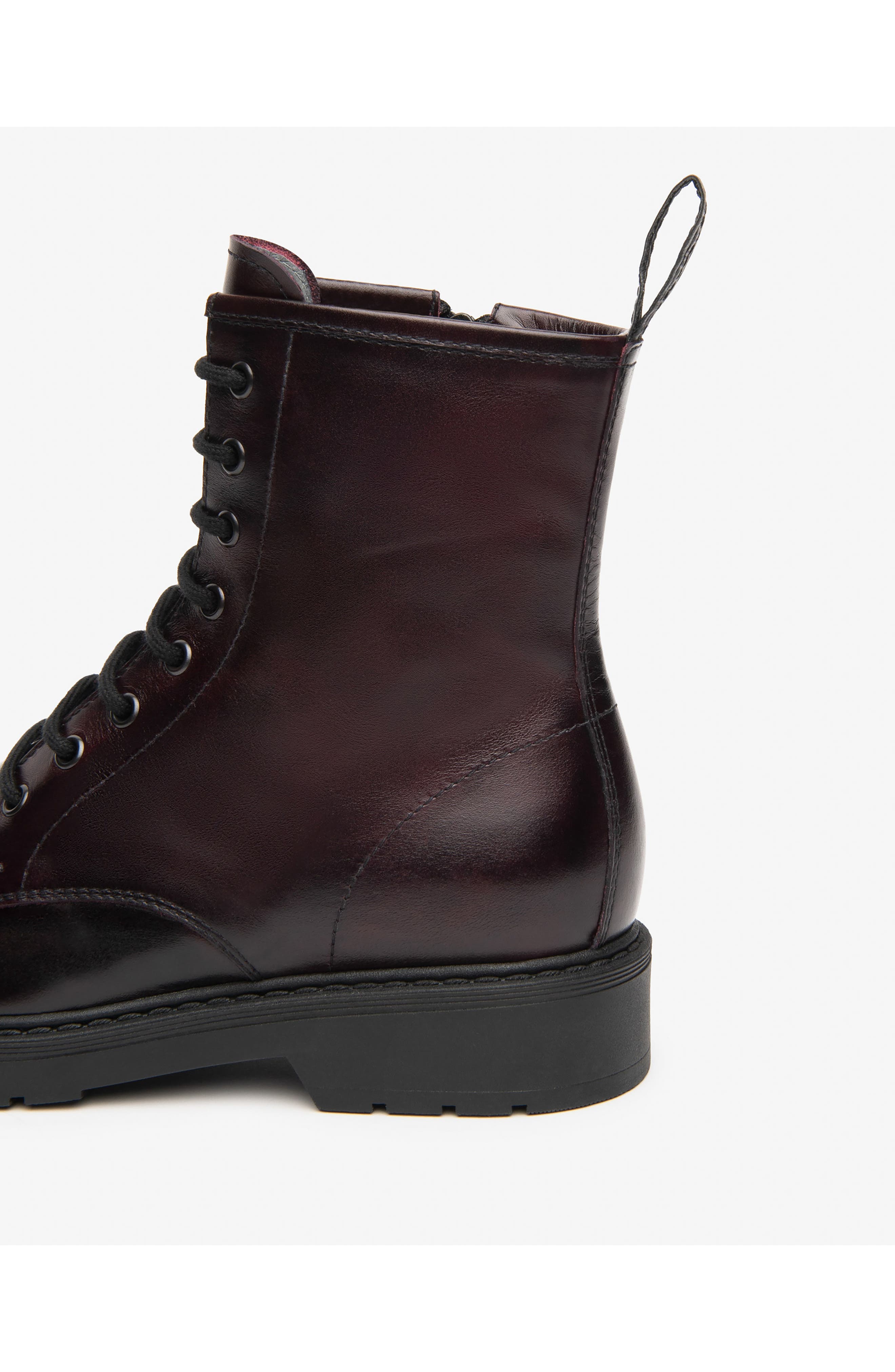 Clean Combat Boot, Alternate, color, BORDEAUX