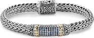 SAMUEL B. Semiprecious Stone Textured Bangle Bracelet