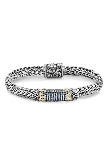 Samuel B. 18k & Silver 0.75 Ct. Tw. Blue Sapphire Bracelet In Blue Sapphire