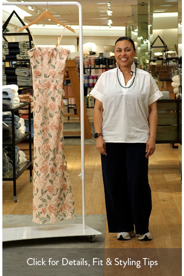 Sheridan Floral Appliqué Strapless Column Dress video