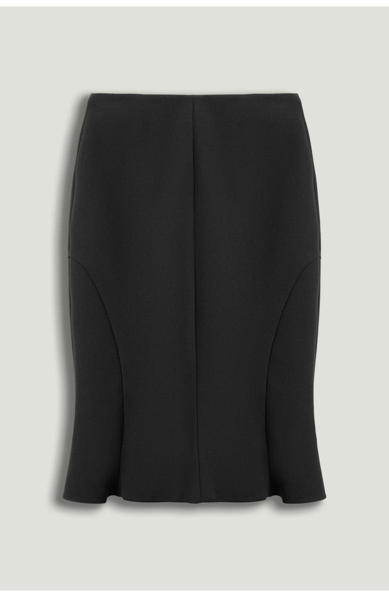 Nocturne Flounced Hem Fishtail Midi Skirt, Alternate, color, Black