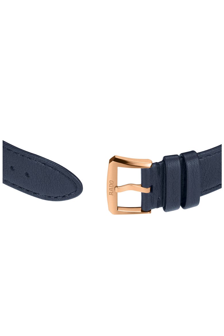 Florence Automatic Leather Strap Watch, 39mm, Alternate, color, BLUE