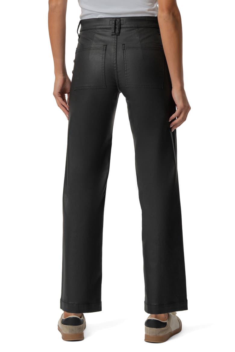 Avery Coated High Waist Ankle Straight Leg Utility Pants, Alternate, color, MATTE BLACK