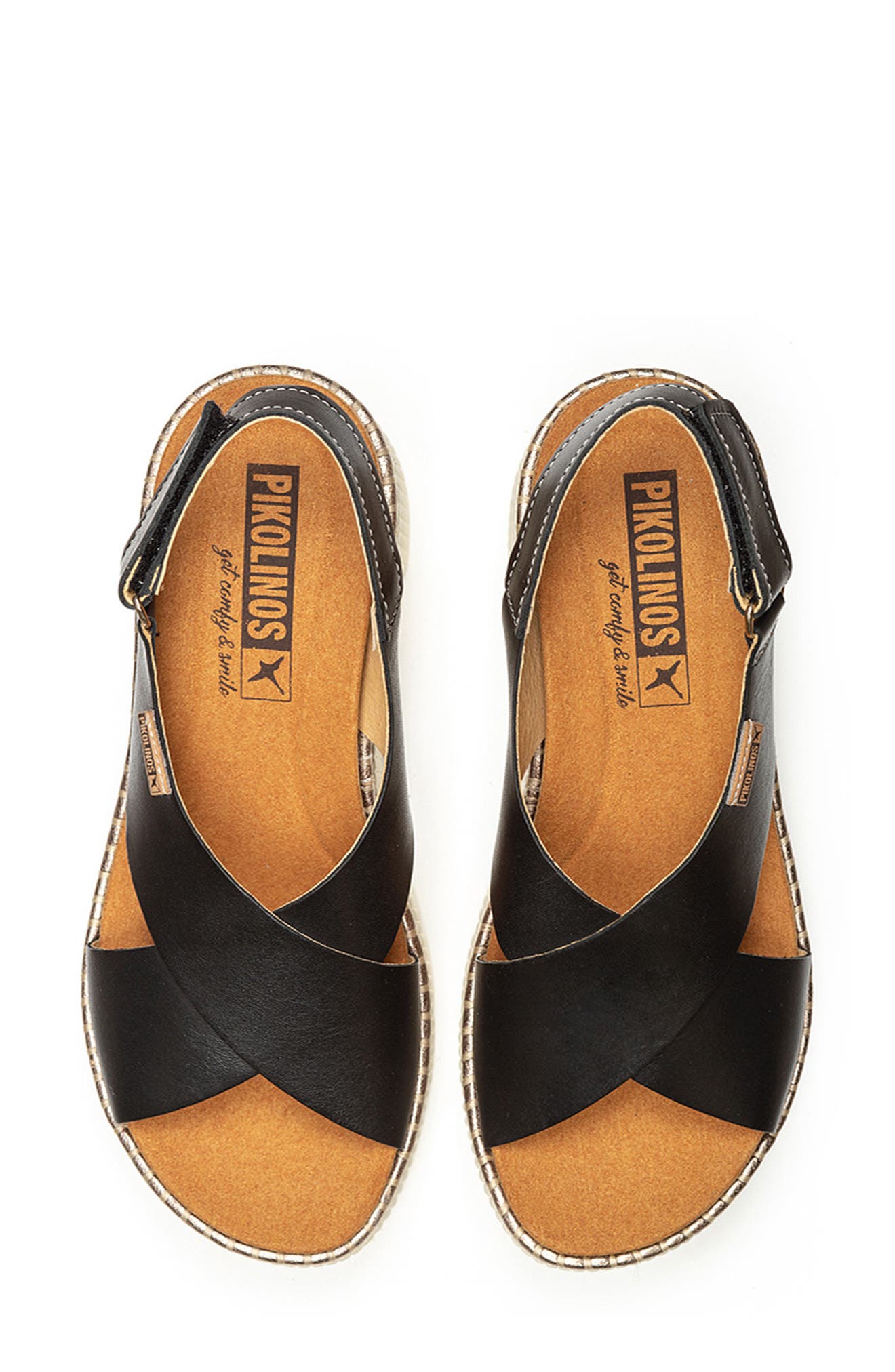 PIKOLINOS Gomera Wedge Sandal, Alternate, color, Black