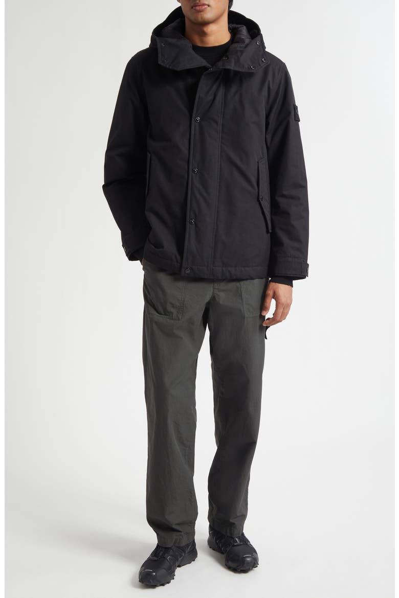 Ghost Cotton Hooded Field Jacket, Alternate, color, V0029 BLACK