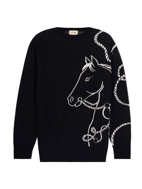 Cashmere Horse Jacquard Sweater