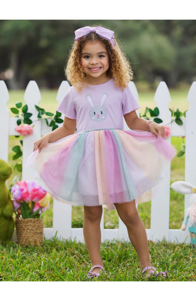 Mia Belle Girls Girls Pastel Bunny Tutu Dress, Alternate, color, 