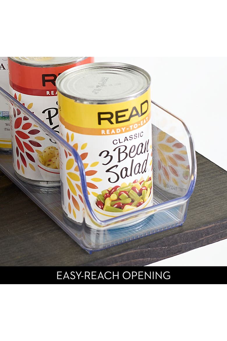 Narrow Pantry Bin for Kitchen or Cabinet Storage - Set of 4 - Clear, Alternate, color, Clear