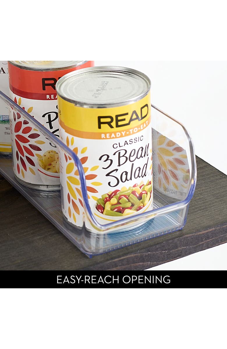 Linus Narrow Pantry Bin for Kitchen or Cabinet Storage - Set of 4 - Clear, Alternate, color, Clear