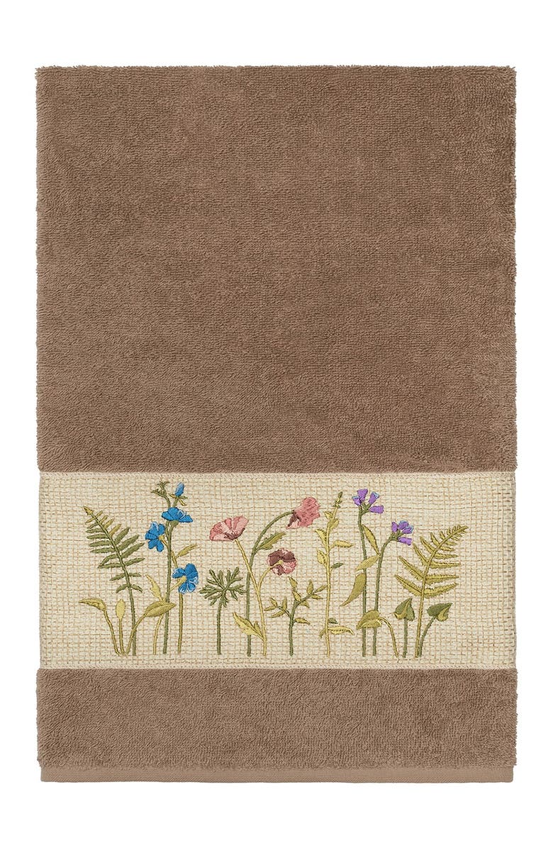 Linum Home Textiles Serenity Embellished Bath Towel - Latte, Alternate, color, Latte