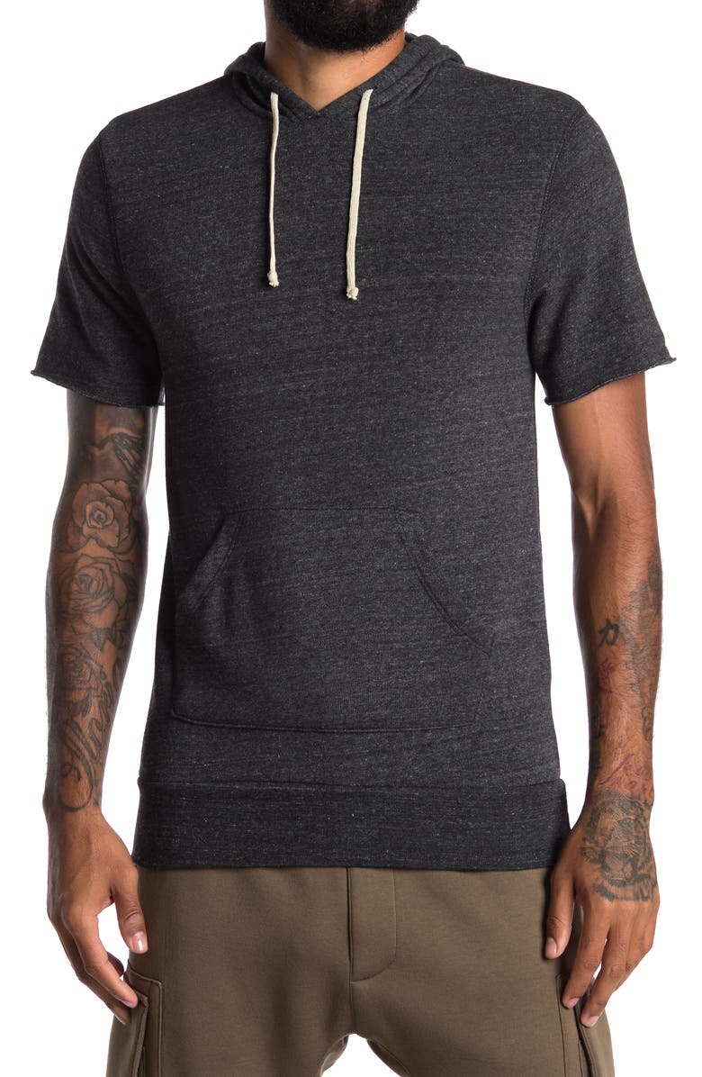 Alternative Short Sleeve Drawstring Hoodie, Main, color,