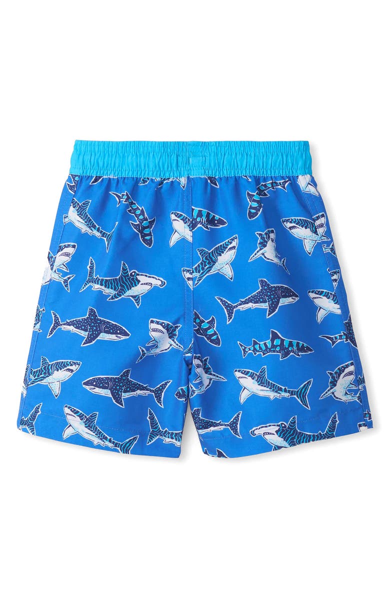 Hatley Kids' Shark Print Swim Trunks, Alternate, color,