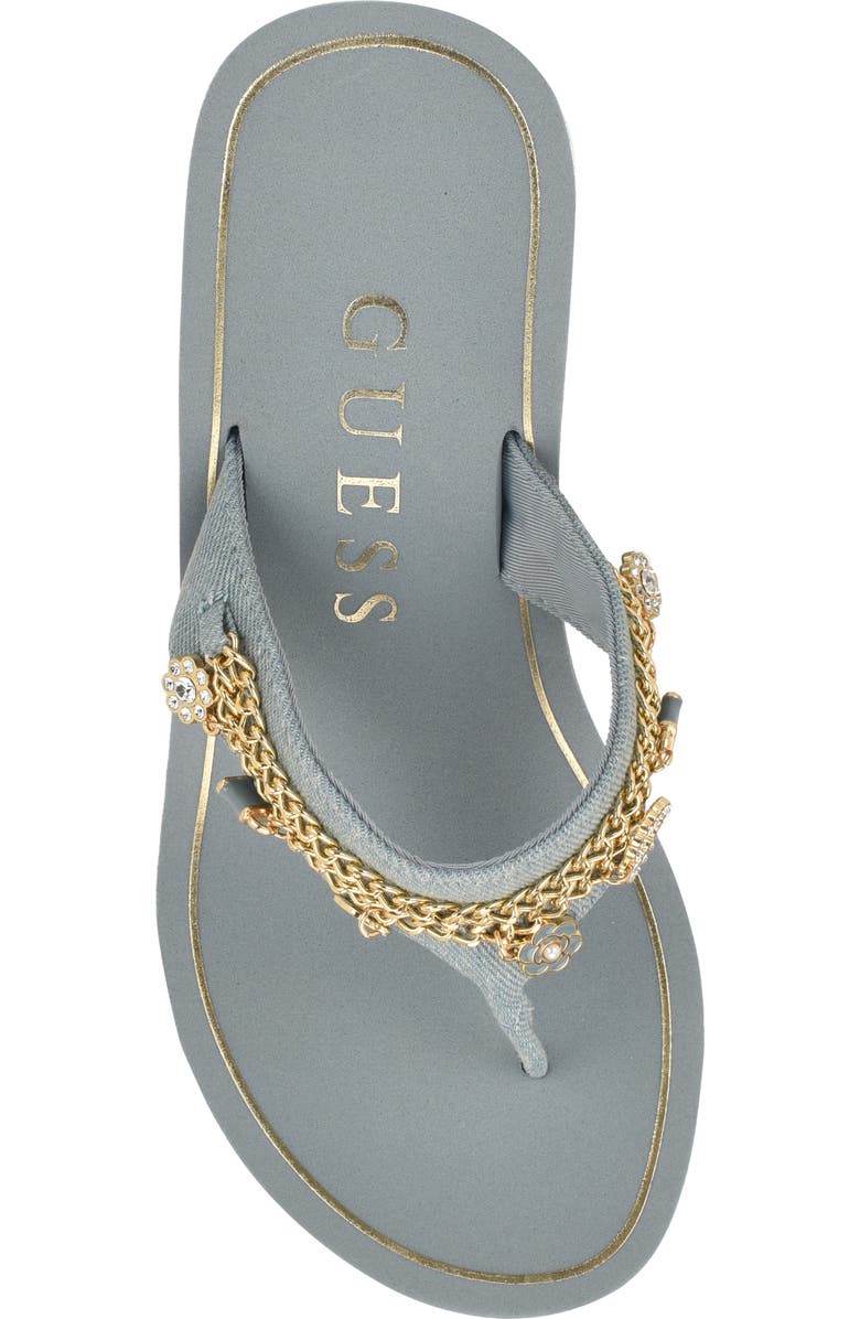 GUESS Sutton Platform Wedge Sandal, Alternate, color, Light Blue