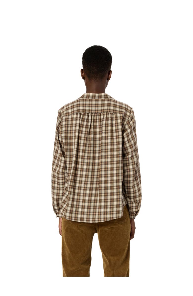 GERARD DAREL Aline Checked Blouse, Alternate, color, Brown