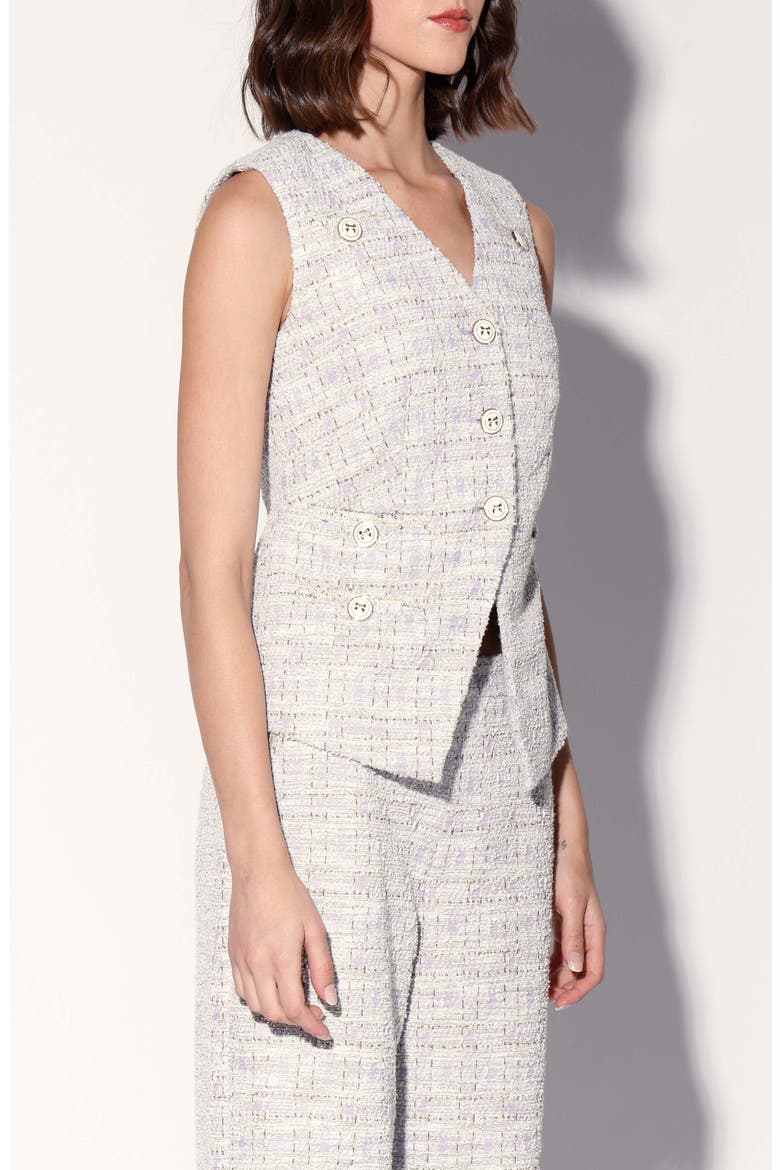 Starla Tweed Vest, Alternate, color, LILAC TWEED
