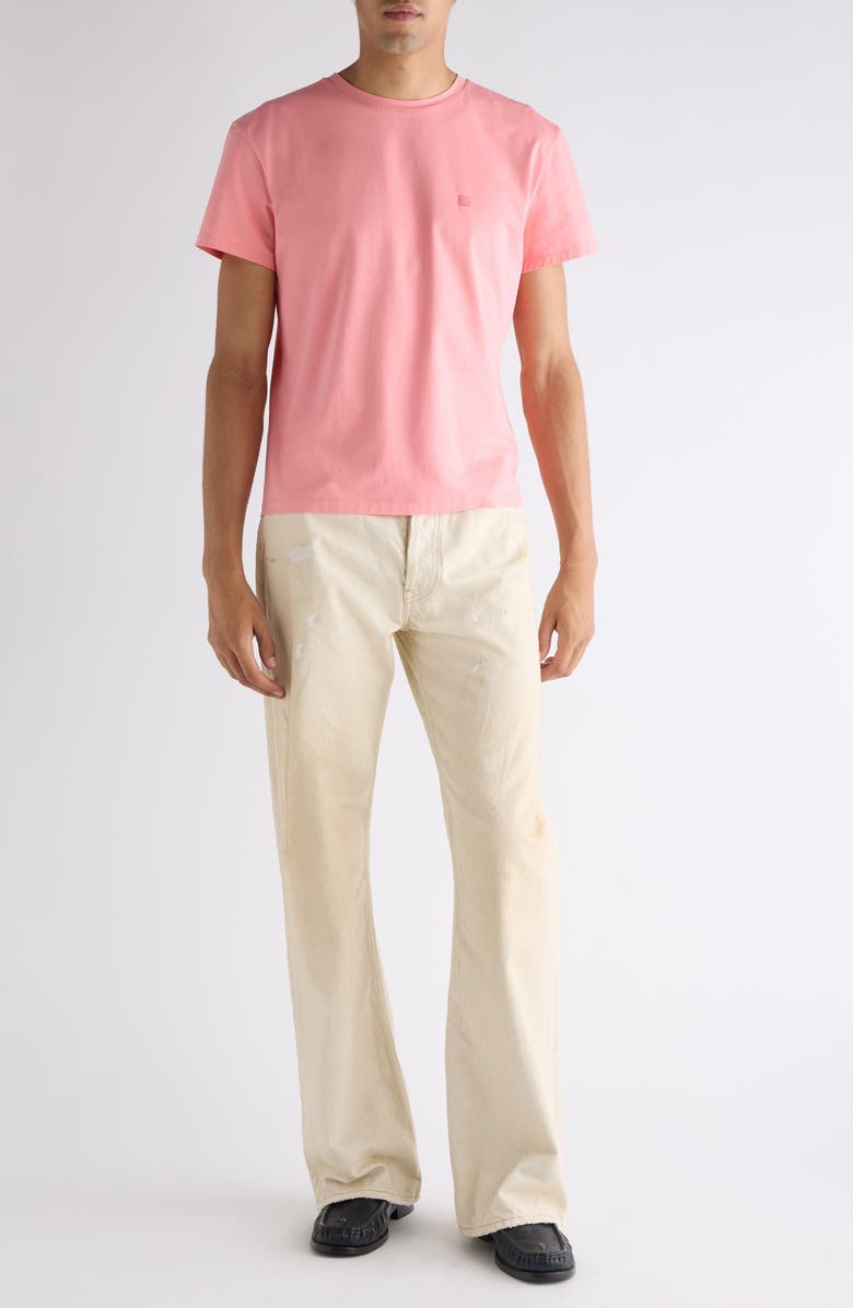 Acne Studios 2021M Trafalgar Paint Splattered Flare Jeans, Alternate, color, Off White