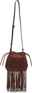Steve Madden BCarolina Snake Embossed Faux Leather Fringe Crossbody Bag