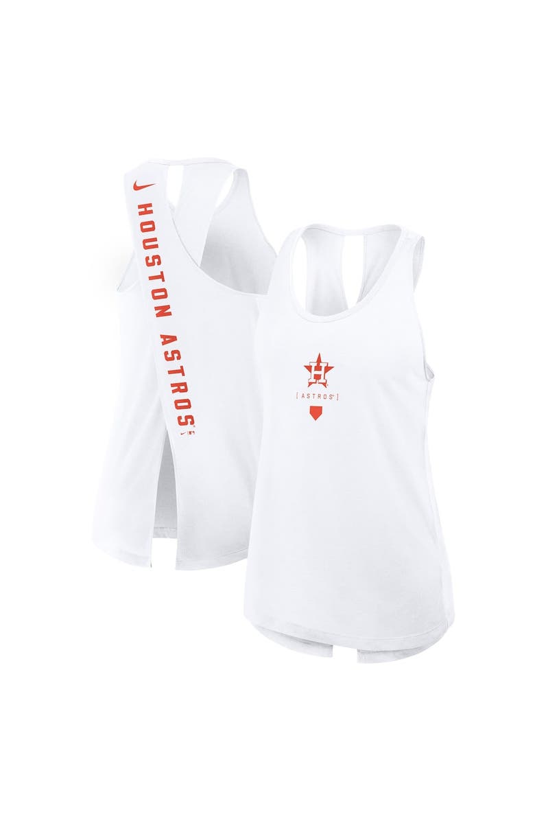 Nike Women's Nike White Houston Astros Crisscross Performance Tank Top, Alternate, color, White
