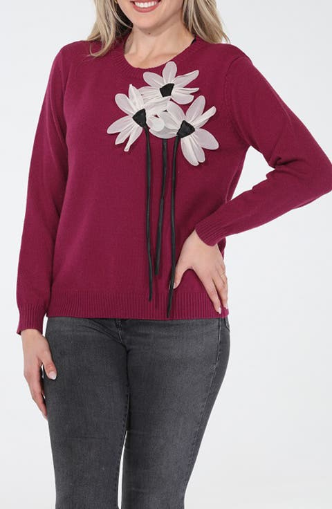 Floral String Sweater
