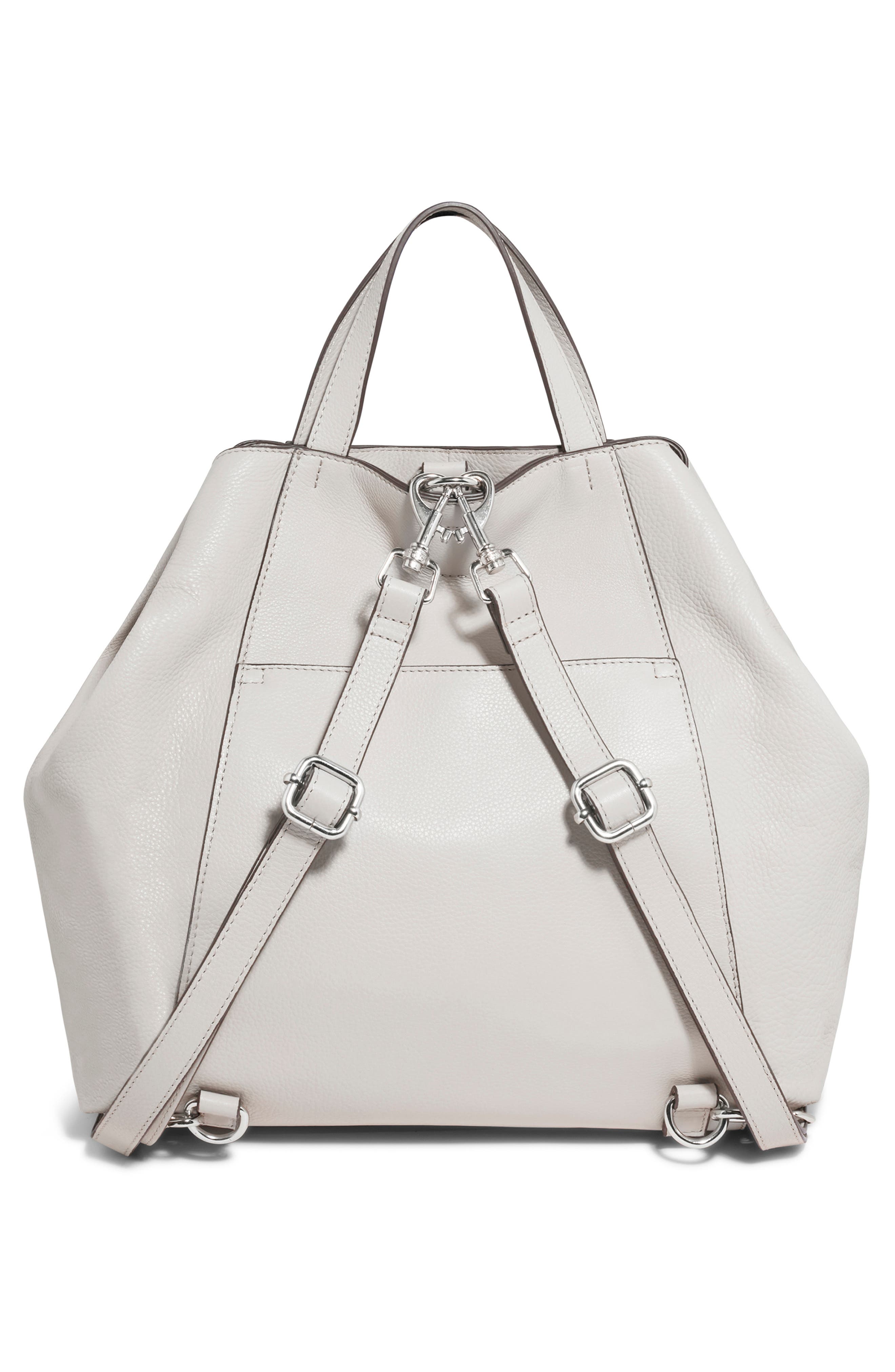 AIMEE Empire Convertible Leather Tote, Alternate, color, Chalk