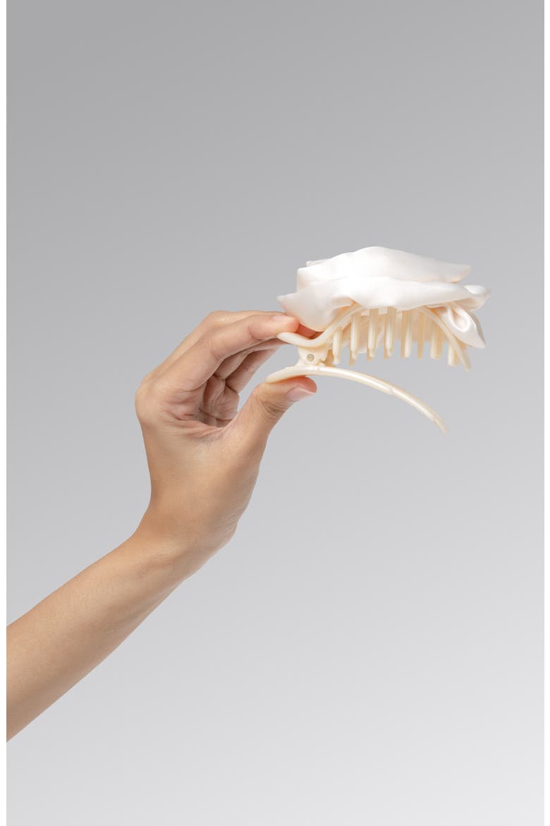 Rosette Cloud Hair Clip, Alternate, color, CREAM