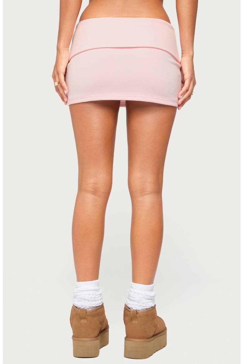 Cello Foldover Miniskirt, Alternate, color, LIGHT-PINK