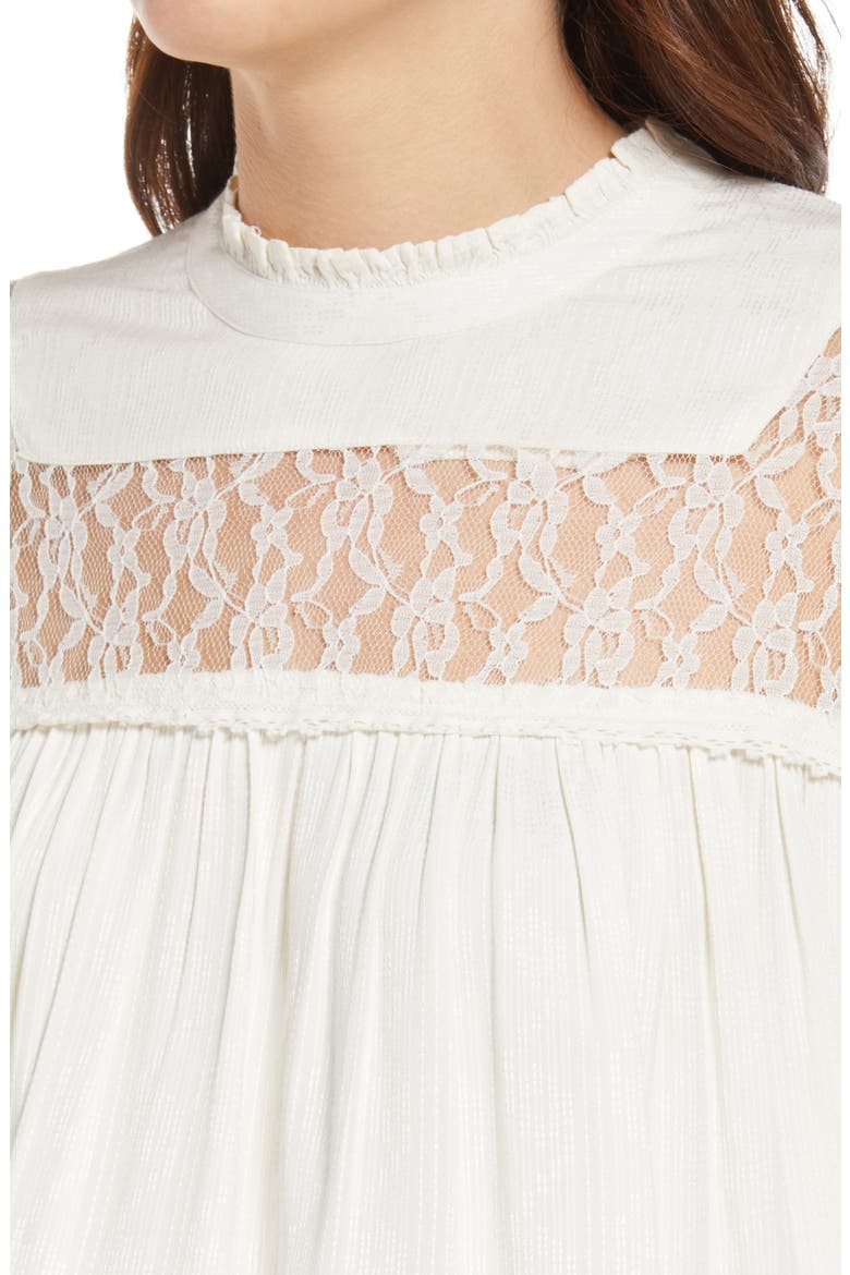 Lace Inset Top, Alternate, color, IVORY