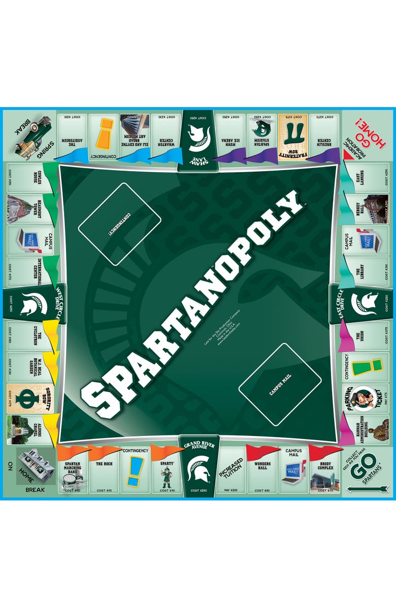 Late for the Sky Michigan State University SpartanOpoly Monopoly Board Game, Alternate, color,