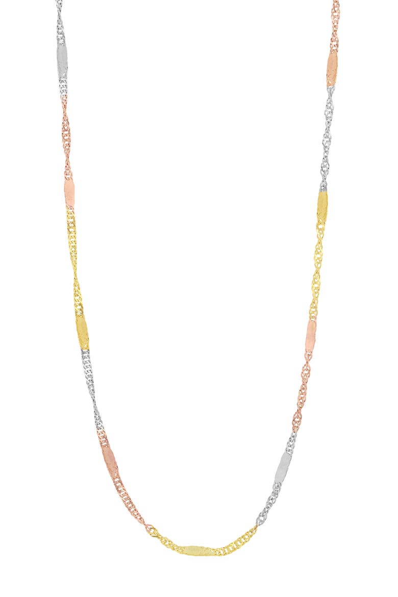 Kids' Tritone 14K Gold Necklace (Nordstrom Exclusive), Main, color, 14K YELLOW GOLD