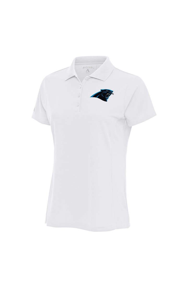 ANTIGUA Women's Antigua White Carolina Panthers Team Logo Legacy Pique Polo, Alternate, color, 