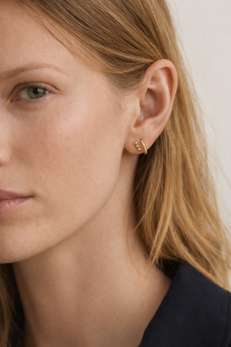 Lily Dot Bar Studs Fill, Alternate, color, Gold