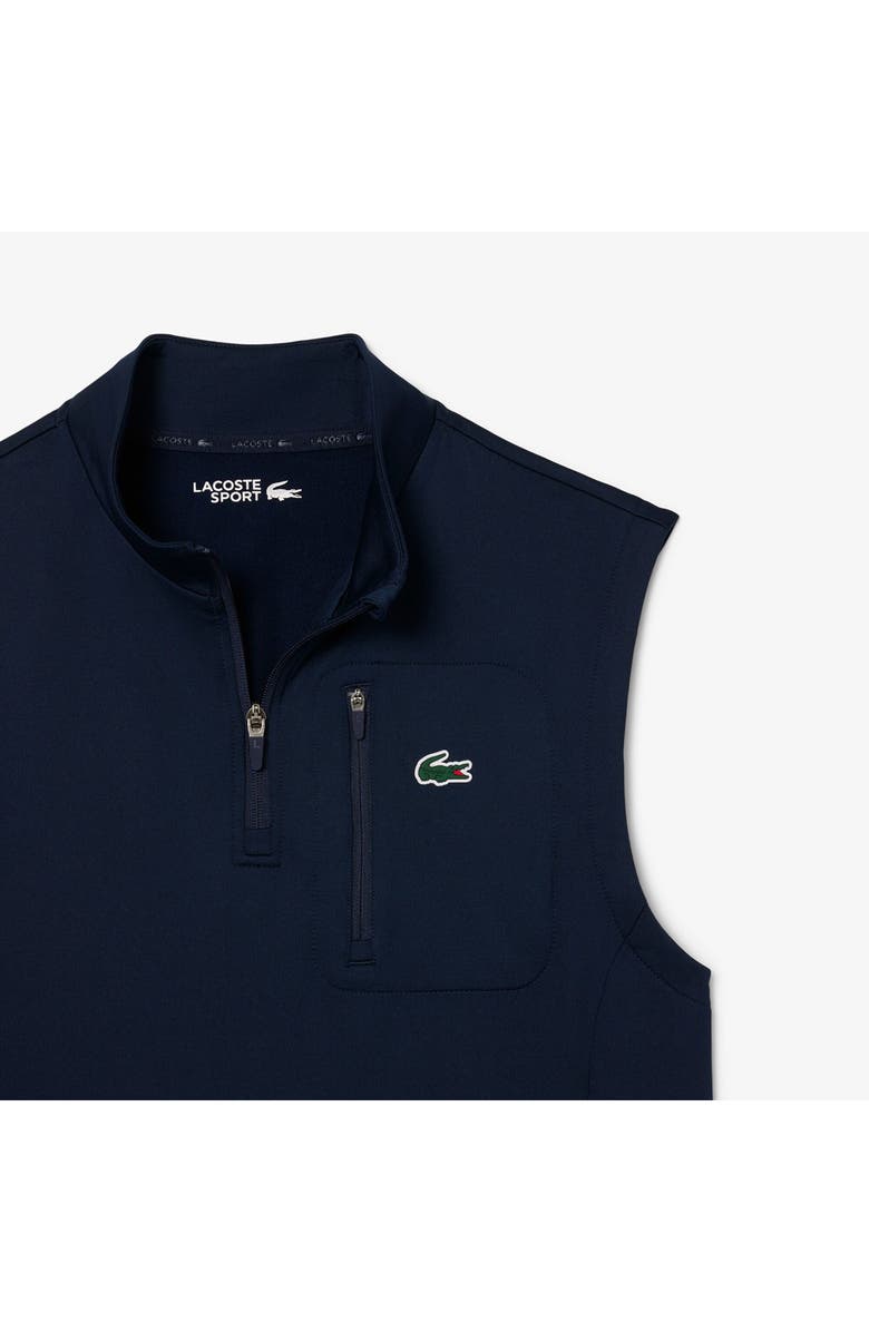 Lacoste Sleeveless Quarter Zip Pullover, Alternate, color, Navy Blue