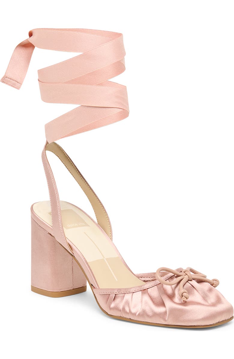 Dolce Vita Tisha Ankle Wrap Pump, Main, color, Light Blush Satin