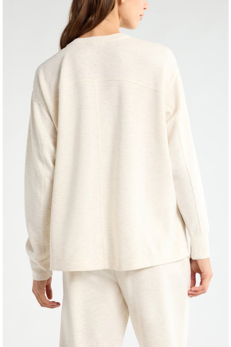Soft Luxe Tunic, Alternate, color, IVORY HEATHER- PURPLE