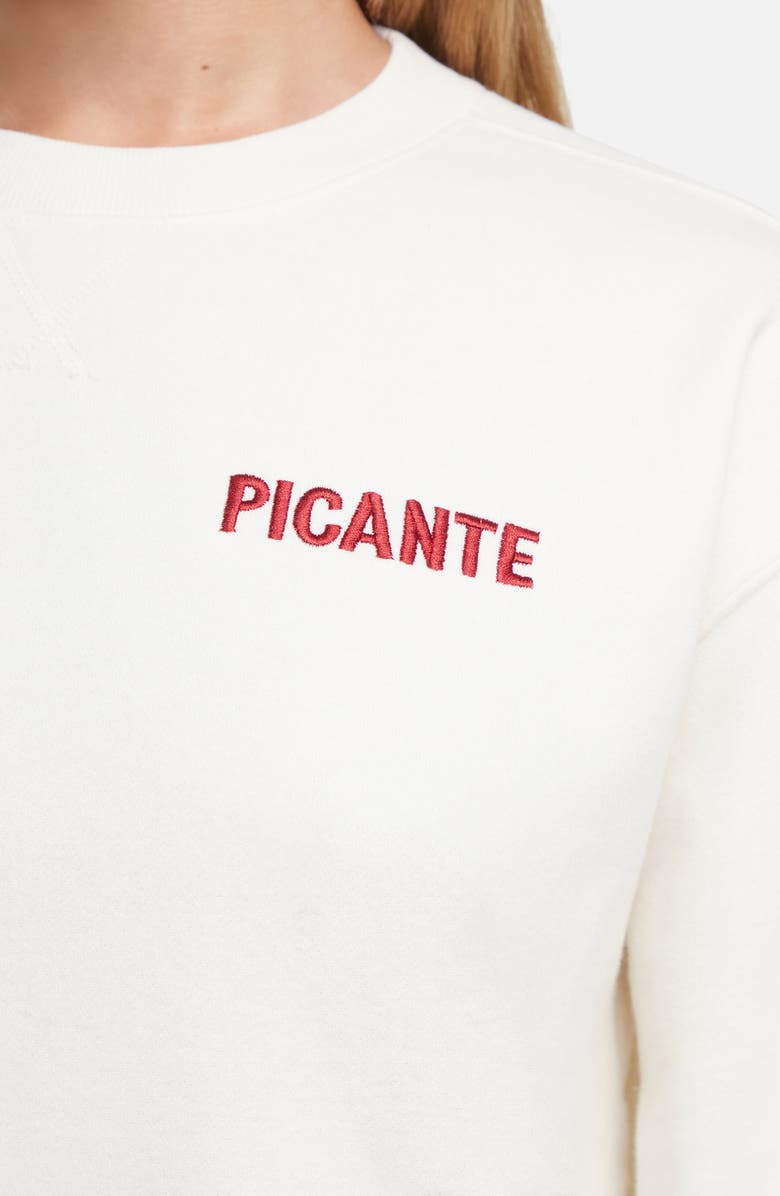 Wildfox Picante Spicy Paloma Graphic Sweatshirt, Alternate, color, Snow White