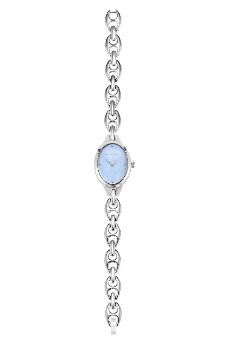 Oval Mariner Chain Watch, Alternate, color, BLUE MOP AND SILVER