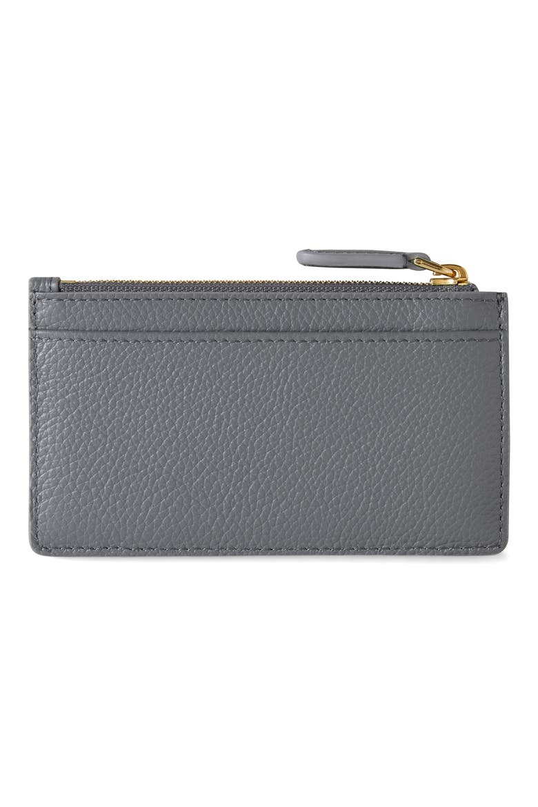 Continental Zip Leather Card Holder, Alternate, color, FOGGY GREY