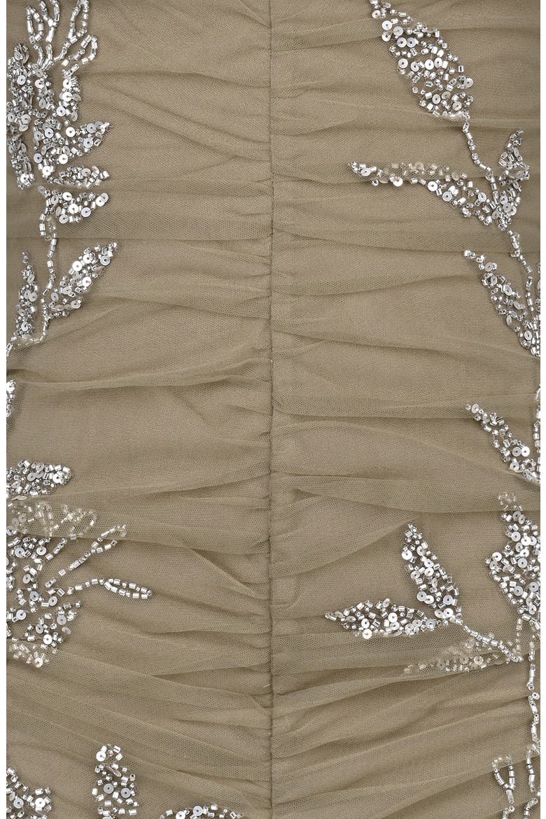 Iolana Embellished Tulle Minidress, Alternate, color, SILVER