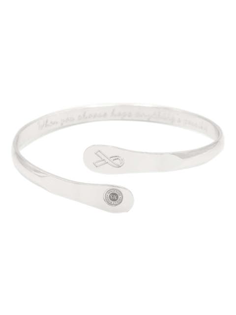 Cancer Awareness Bracelets, Engraved Bracelets When you choose hope anything is possible- Cancer Awareness Sign