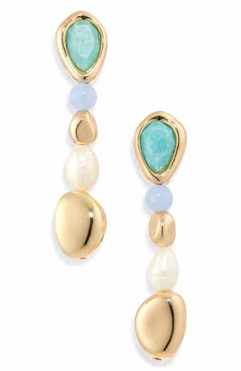 Molten Linear Drop Earrings