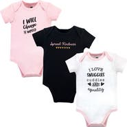 Hudson Baby Triple Pack of Soft Cotton Bodysuits