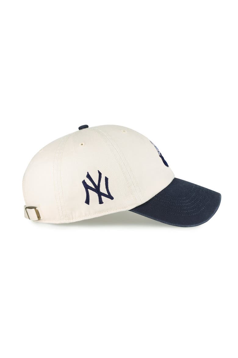 Men's '47  Natural New York Yankees Single Swirl Ice Cream Helmet 2.0 Clean Up Adjustable Hat, Alternate, color, Natural