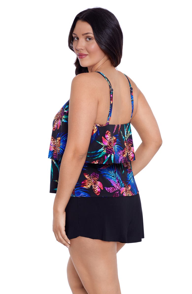 Trimshaper Roxy Swim Romper, Alternate, color, Leopard Lily